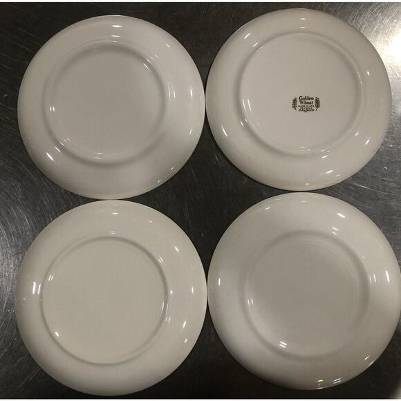 Lot Of 4 Golden Wheat, Bread or Salad Plate 22K Gold Vintage Made In USA - Picture 6 of 6